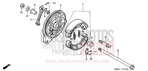 REAR BRAKE PANEL VT750C21 de 2001